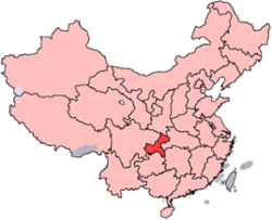 Localización de la municipalidad de Chongqing